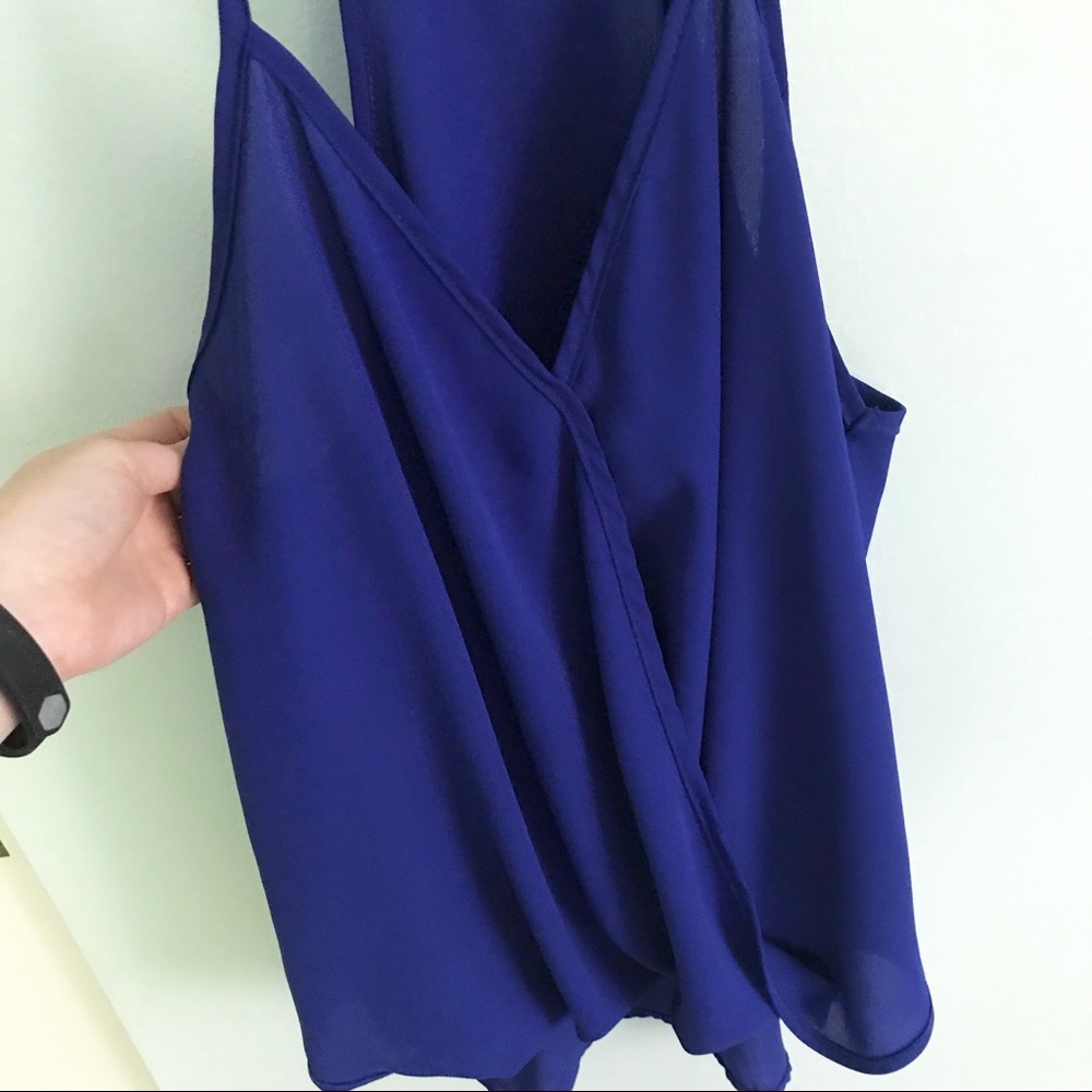 Royal blue surplice top
